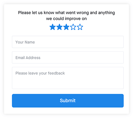 Feature ask dissatisfied customers for feedback