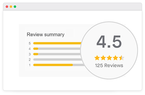 Feature review summary more reviews
