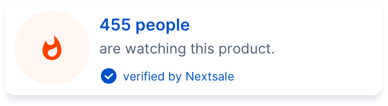 An example of a Nextsale notification