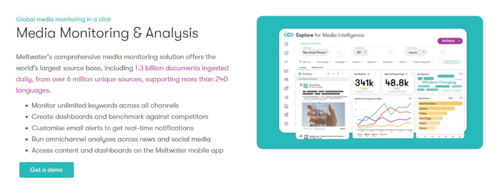 Meltwater website screenshot