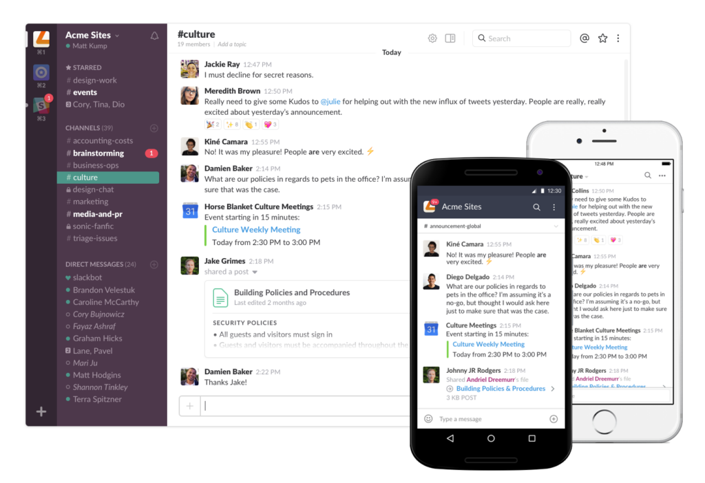 Slack screenshot