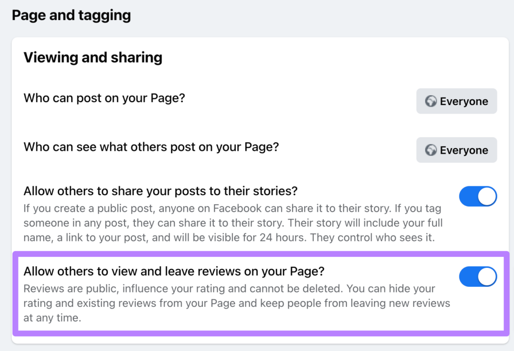 Enabling reviews on your Facebook business page