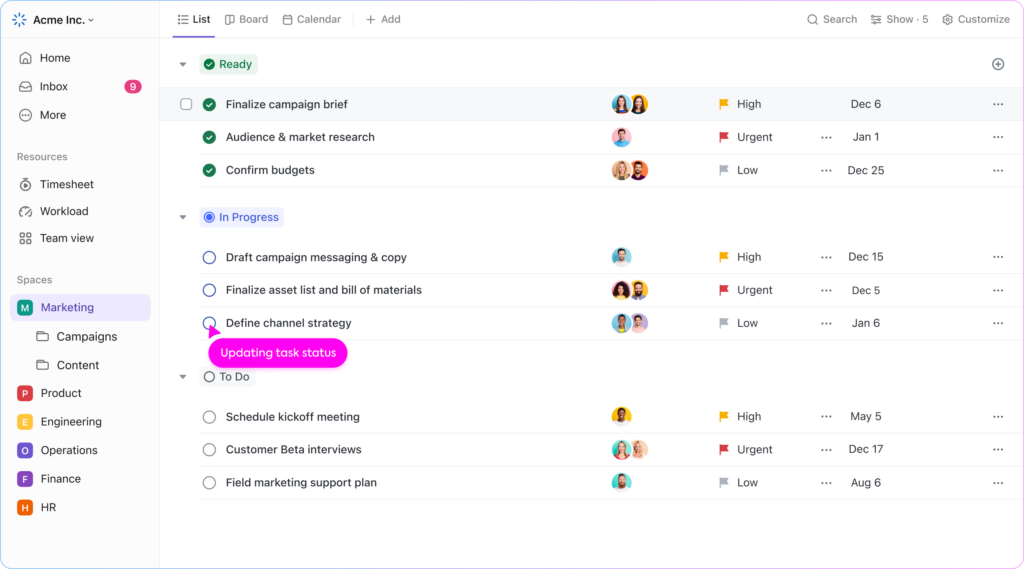 ClickUp screenshot