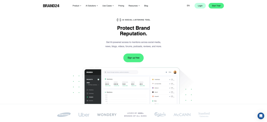 Brand24 website screenshot