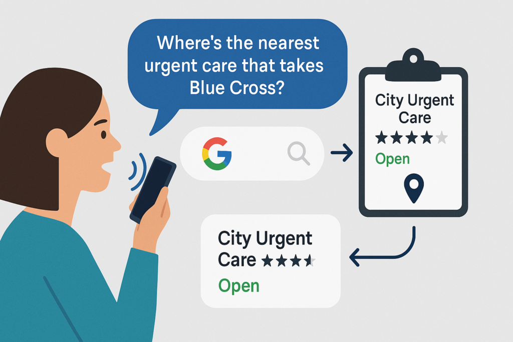 An example of a medical voice search