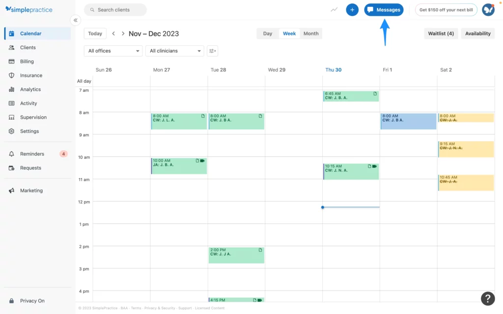 SimplePractice screenshot